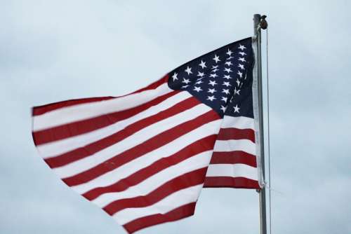 American Flag Patriotism Wave Sky American Flag