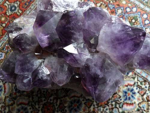 Amethyst Violet Mineral Crystals Gloss Beautiful