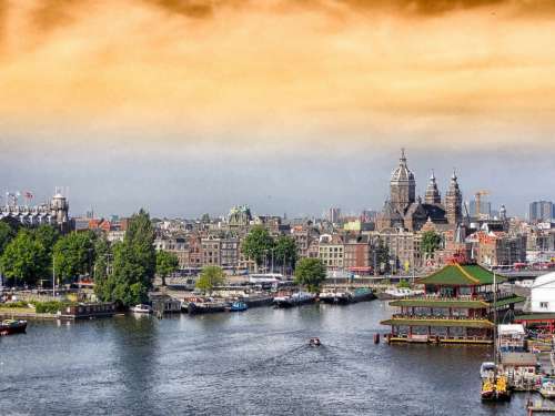 Amsterdam Netherlands Buildings Architecture Hdr