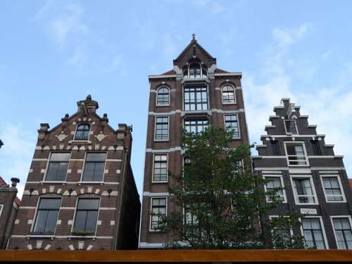 Amsterdam City Townhouses Buildings Monuments