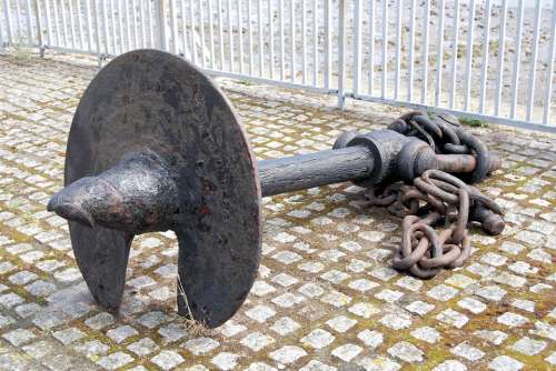 Anchor Marine Rust Chain Wood Iron