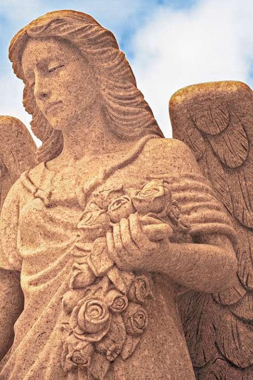 Angel Statue Cemetery Washelli Seattle