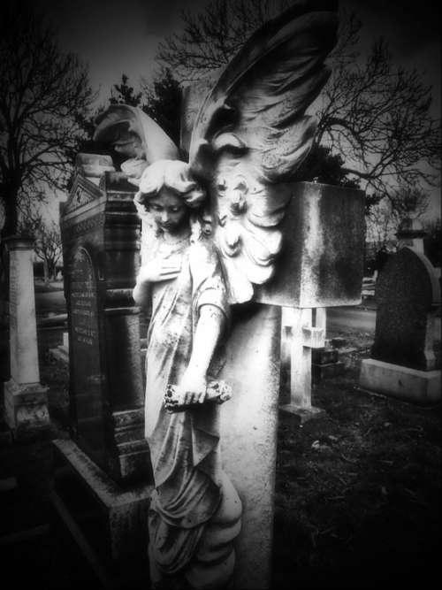 Angel Headstone Statue Grave Stone Cemetery