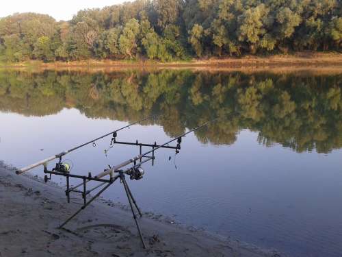 Angler Fishing Rods Water River Summer Part