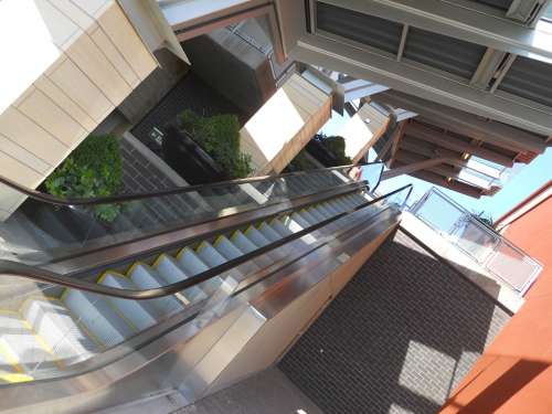 Angles Escalator Levels Skewed Mall