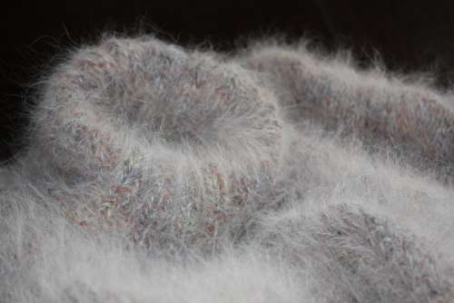 Angora Wool Knit Fluffy Cat'S Cradle Soft Collar