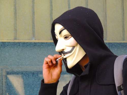 Anonymous Mask Smoking