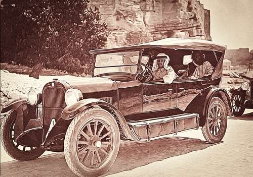 Antique Car Vintage Old Arabs Desert Classic Car
