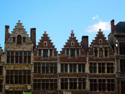 Antwerp Belgium Facades Bricks Architecture