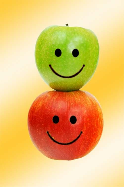 Apple Laugh Image Editing Funny Cheerful