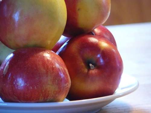Apple Fruit Vitamins Fresh Healthy Ripe Red