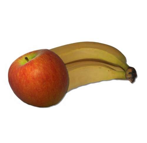Apple Banana Fruit Fruit Bowl Healthy Red Yellow