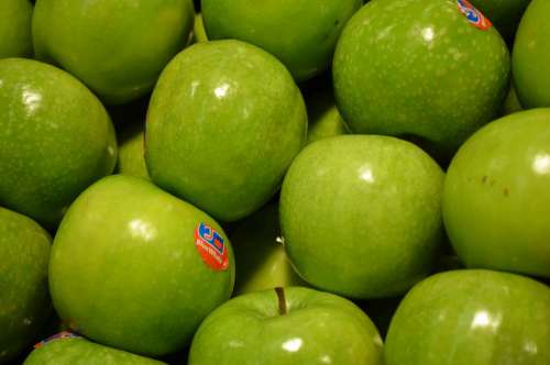 Apple Granny Smith Green Variety Fruit Display