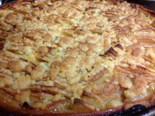 Apple Pie Cake Streusel Sweet Delicious Food