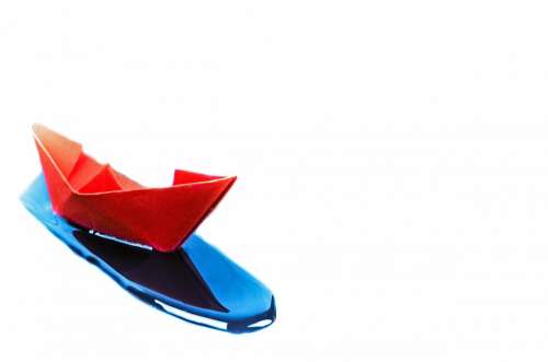 Aqua Blue Boat Drip Drop Float Fluid Idea