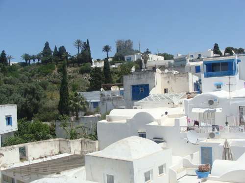 Arabic Houses Blue White Tunis Spectacular