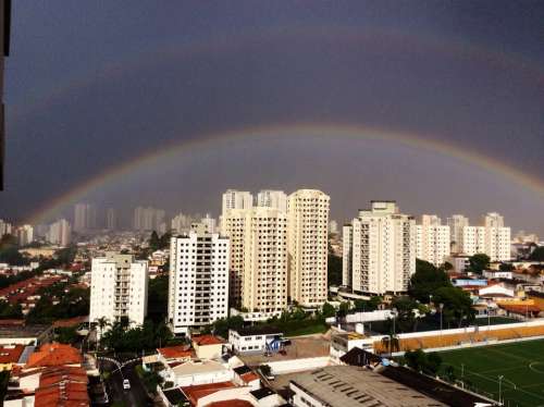 Arc Iris Rainbow City Sky