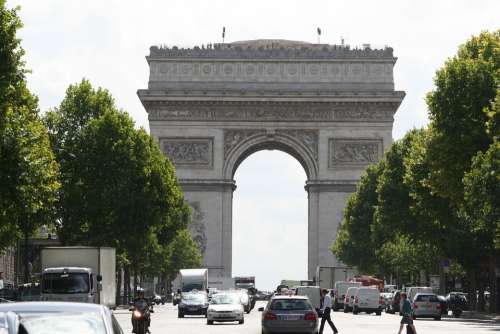 Arc De Triomphe Paris France Champs Elysées