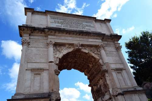 Arch Of Titus Square Rome Sights Italy