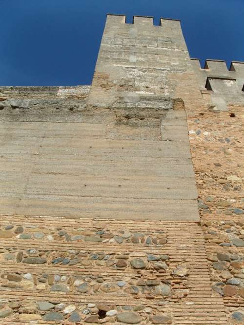 Architecture Stone Wall Alhambra Blocks Monument