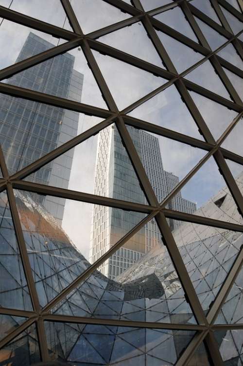 Architecture Modern Glass Window Triangles