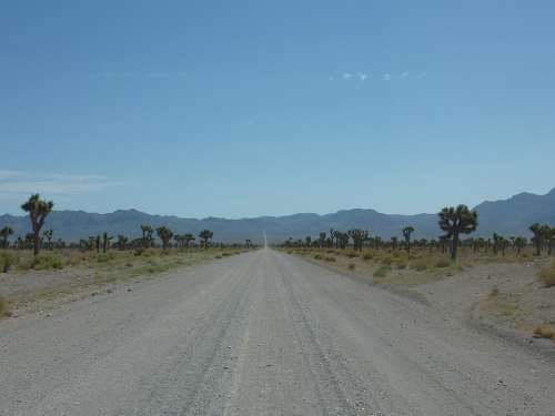 Area 51 Dust Road Wide Flat Nature Road Dust