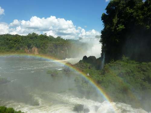 Argentina Iguazu Rainbow Waterfall