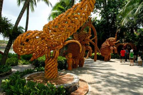 Art Flower Pots Park Thailand