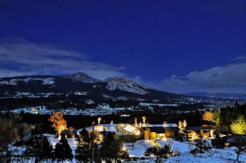 Aso Kumamoto Japan Night Star Volcano Night View