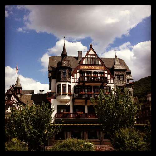 Assmanshausen Hotel Crown Old Historically Rhine