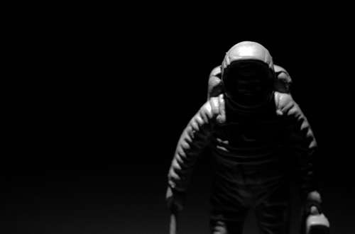 Astronaut Chiaroscuro Contrast Black And White