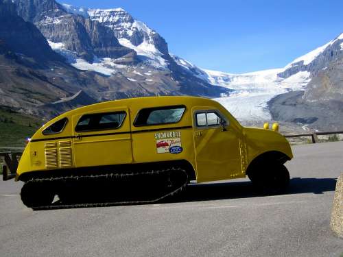 Athabasca Glacier Glacier Ice Mountain Landscape