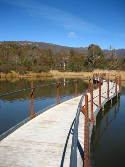 Australia Walkway Nature Landscape Water Scenic