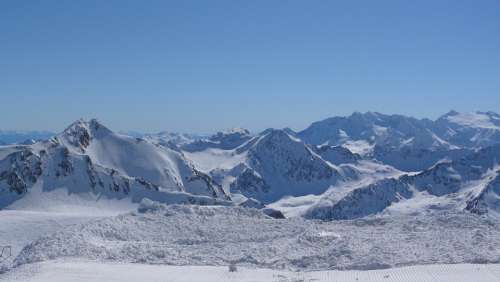 Austria Stubai Skis Winter Mountains