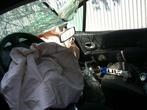 Auto Accident Driver'S Seat Steering Wheel Airbag