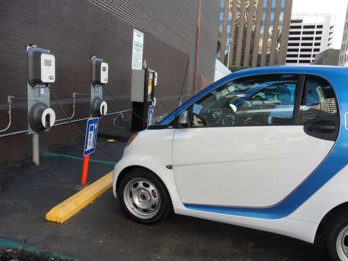 Auto Car Modern Ecological Battery Electric Car