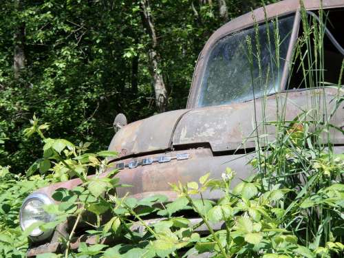 Auto Truck Rusted Metal Antique