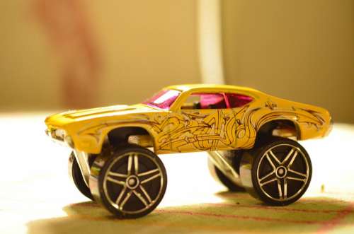 Auto Toy Car Toys Vehicle Wheels Yellow Flitzer