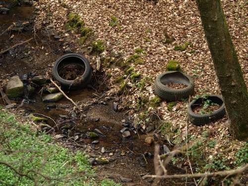 Auto Tires Mature Tires Rubber Garbage Pollution