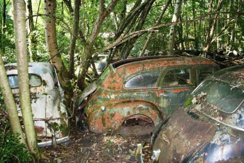 Autos Old Rust Environmental Sin Pollution