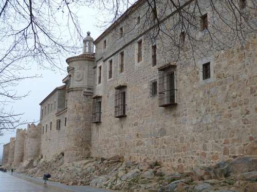 Avila Wall City Wall Fortress City Spain Castile