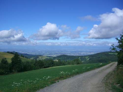 Away Trail Outlook Black Forest Rhine Valley View