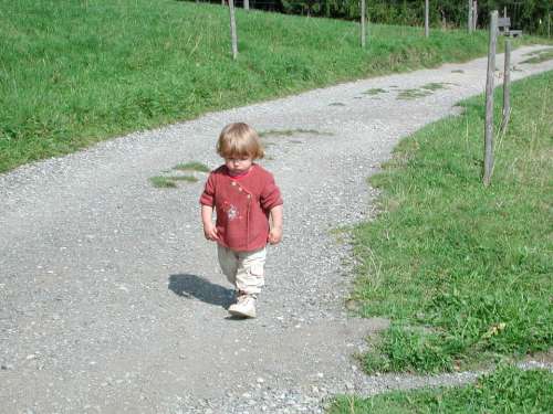 Away Child Human Nature Hiking First Steps
