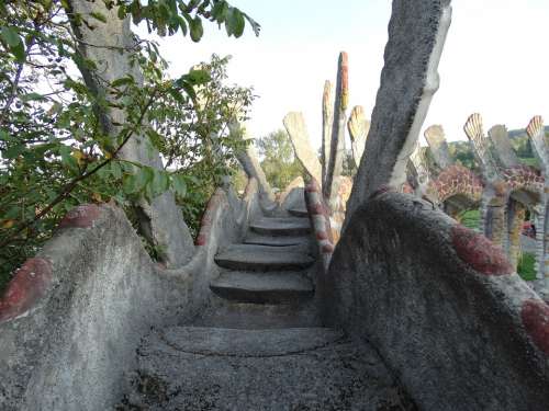 Away Gradually Stone Rise Stairs