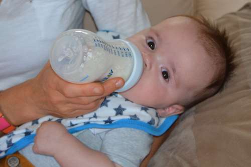 Baby Young People Plush Boy Child Milk Bottle