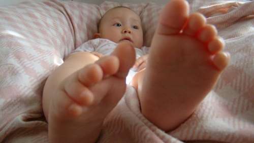 Baby Feet Child Relax Barefoot Girl Fingers