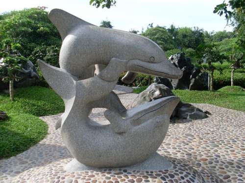 Background Sculpture Dolphin