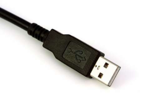 Background Black Cable Isolated Usb White