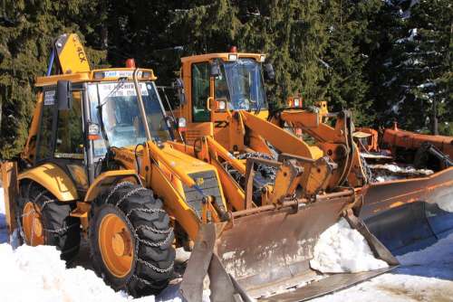 Backhoe Cold Digger Snowplow Loader Snow Tractor