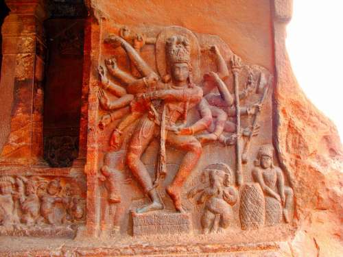 Badami Cave Temples Sand Stone Unesco Site India